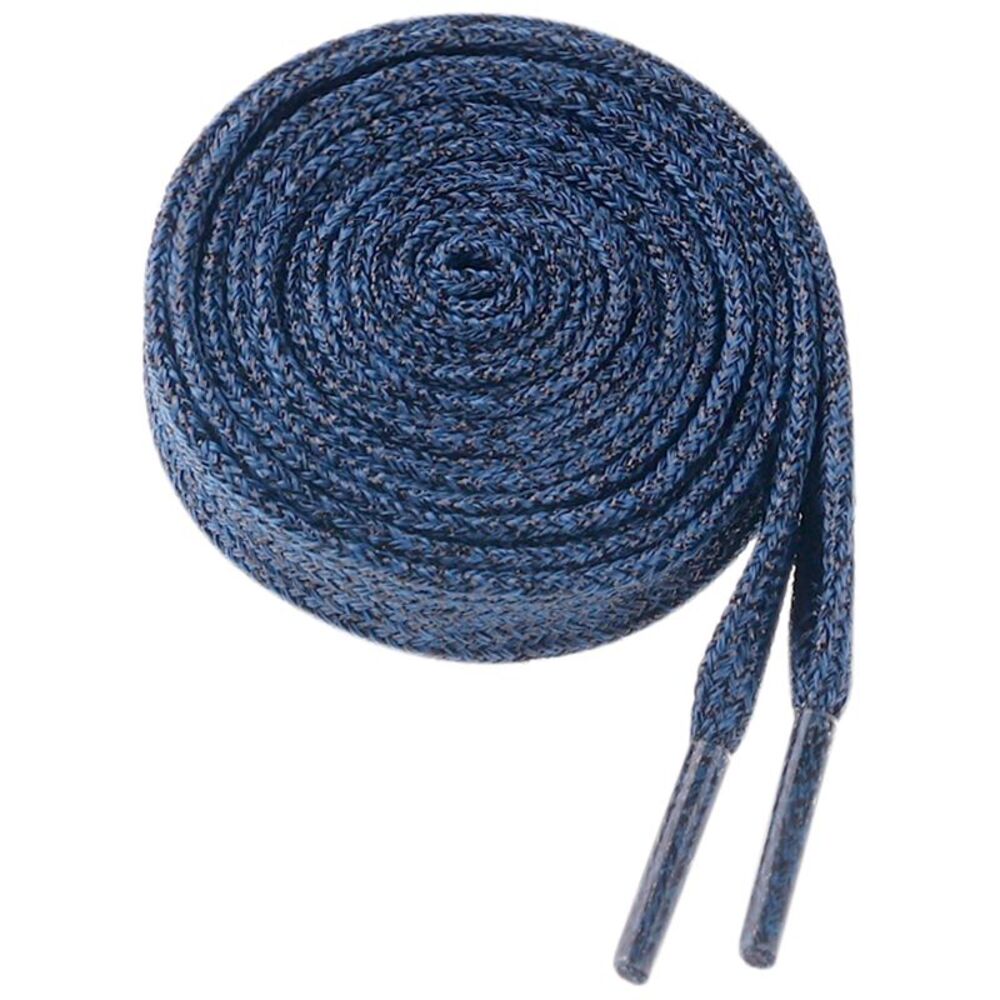 1 Pair Glitter Shiny Metallic Flat Shoelaces 140cm/55.12" Navy Blue